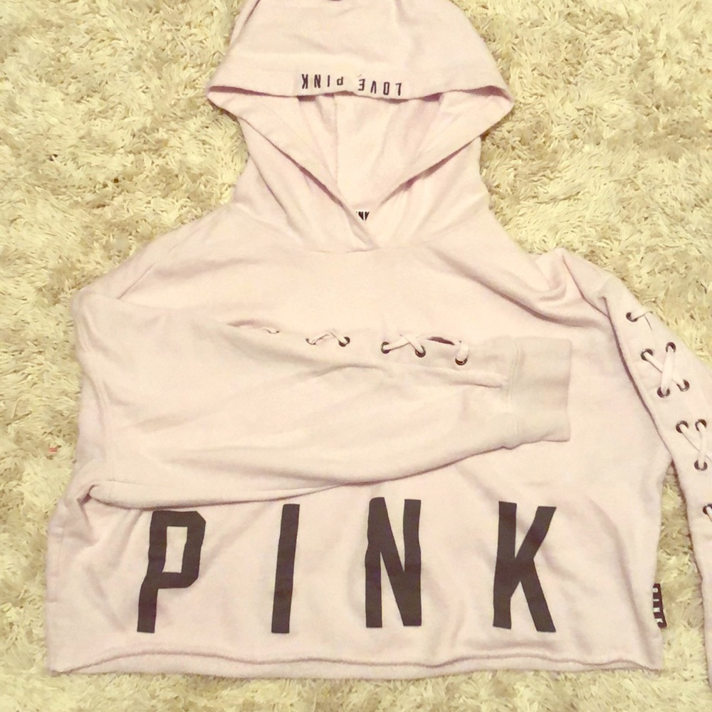 Pink Victoria secret crock top sweater
